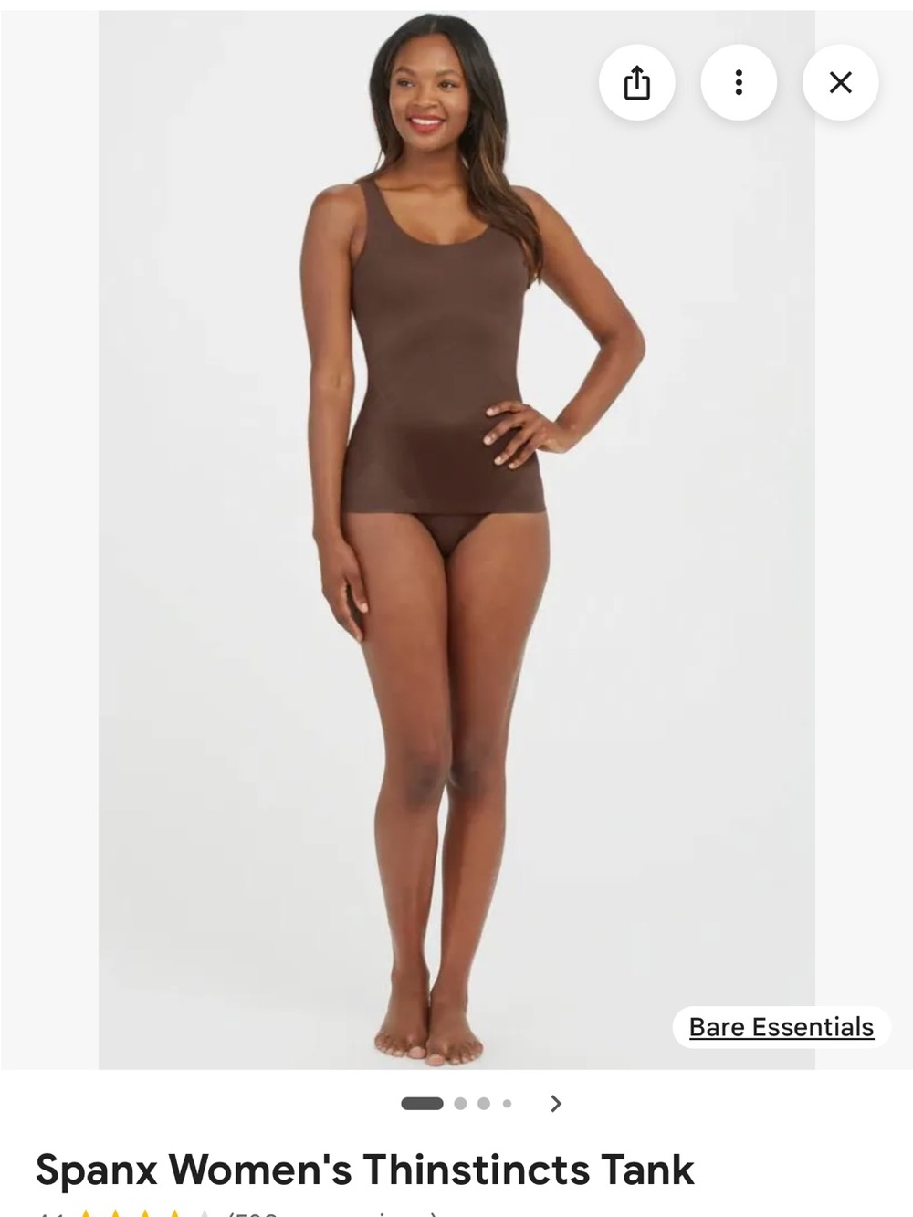 SPANX Thinstincts 2.0 Firm Control Shaping Tank Top Chestnut Brown XS